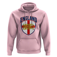 England Flag Lion Crest St George Cross Shield Crest Hoodie Vintage Patriotic English Sport Fan Graphic
