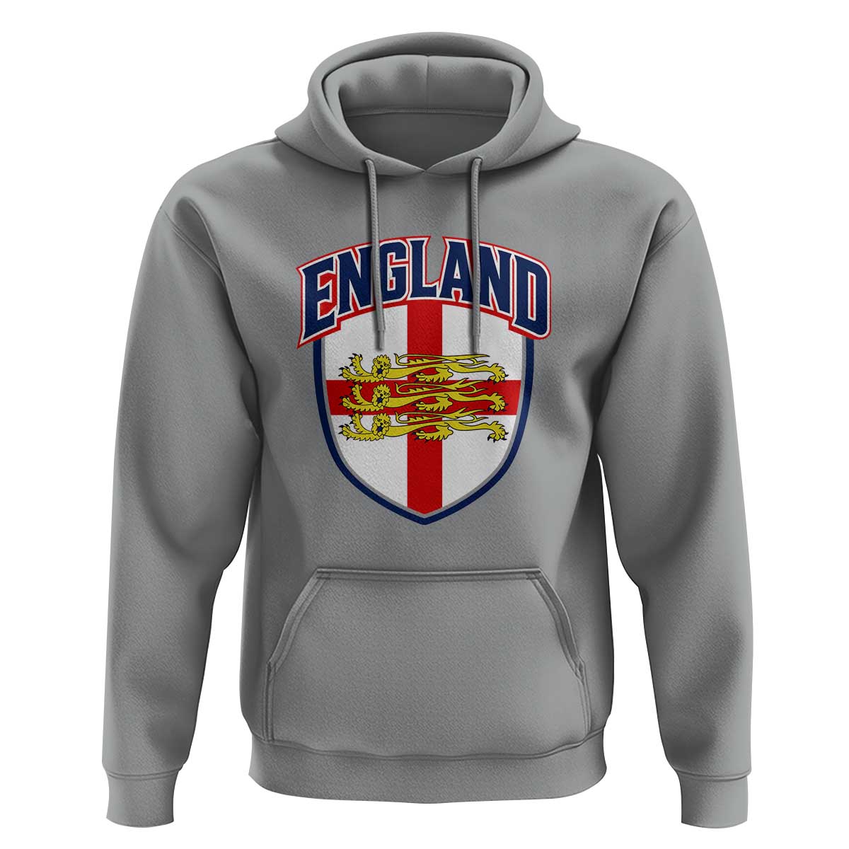 England Flag Lion Crest St George Cross Shield Crest Hoodie Vintage Patriotic English Sport Fan Graphic