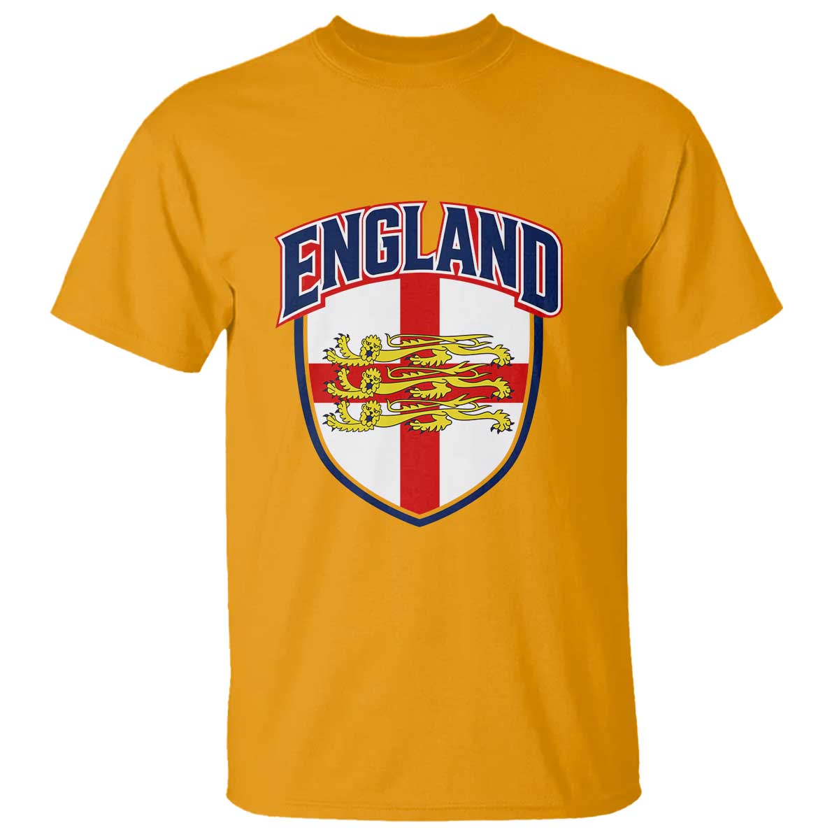 England Flag Lion Crest St George Cross Shield Crest T Shirt Vintage Patriotic English Sport Fan Graphic