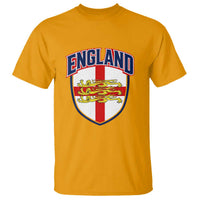 England Flag Lion Crest St George Cross Shield Crest T Shirt Vintage Patriotic English Sport Fan Graphic