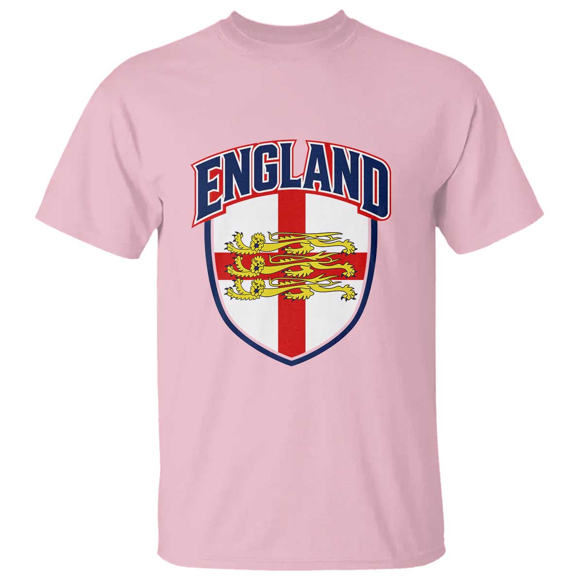 England Flag Lion Crest St George Cross Shield Crest T Shirt Vintage Patriotic English Sport Fan Graphic