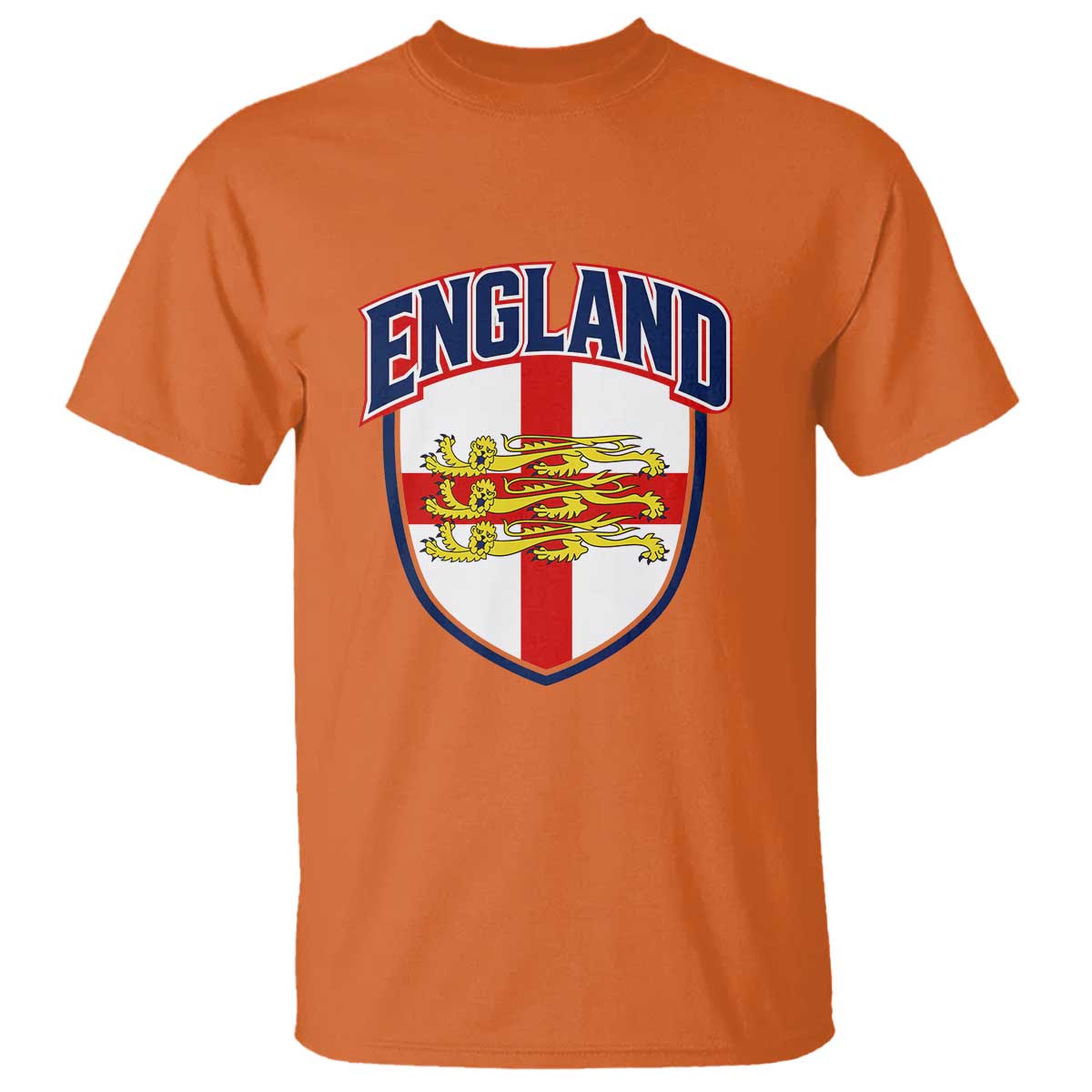 England Flag Lion Crest St George Cross Shield Crest T Shirt Vintage Patriotic English Sport Fan Graphic