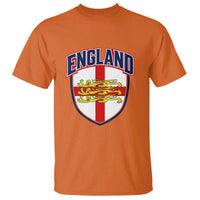 England Flag Lion Crest St George Cross Shield Crest T Shirt Vintage Patriotic English Sport Fan Graphic