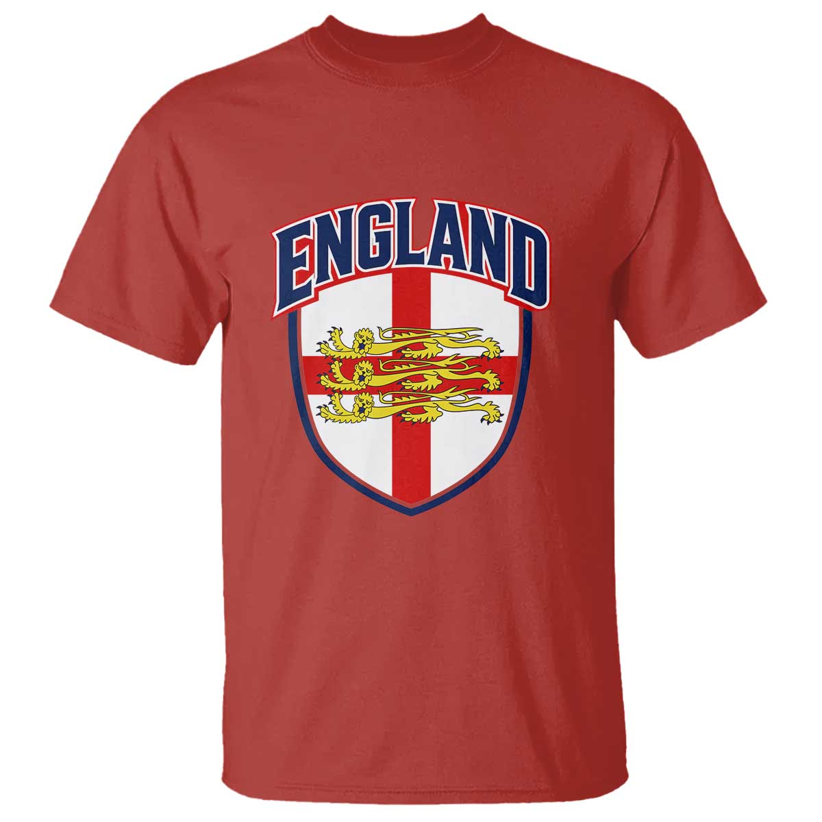 England Flag Lion Crest St George Cross Shield Crest T Shirt Vintage Patriotic English Sport Fan Graphic