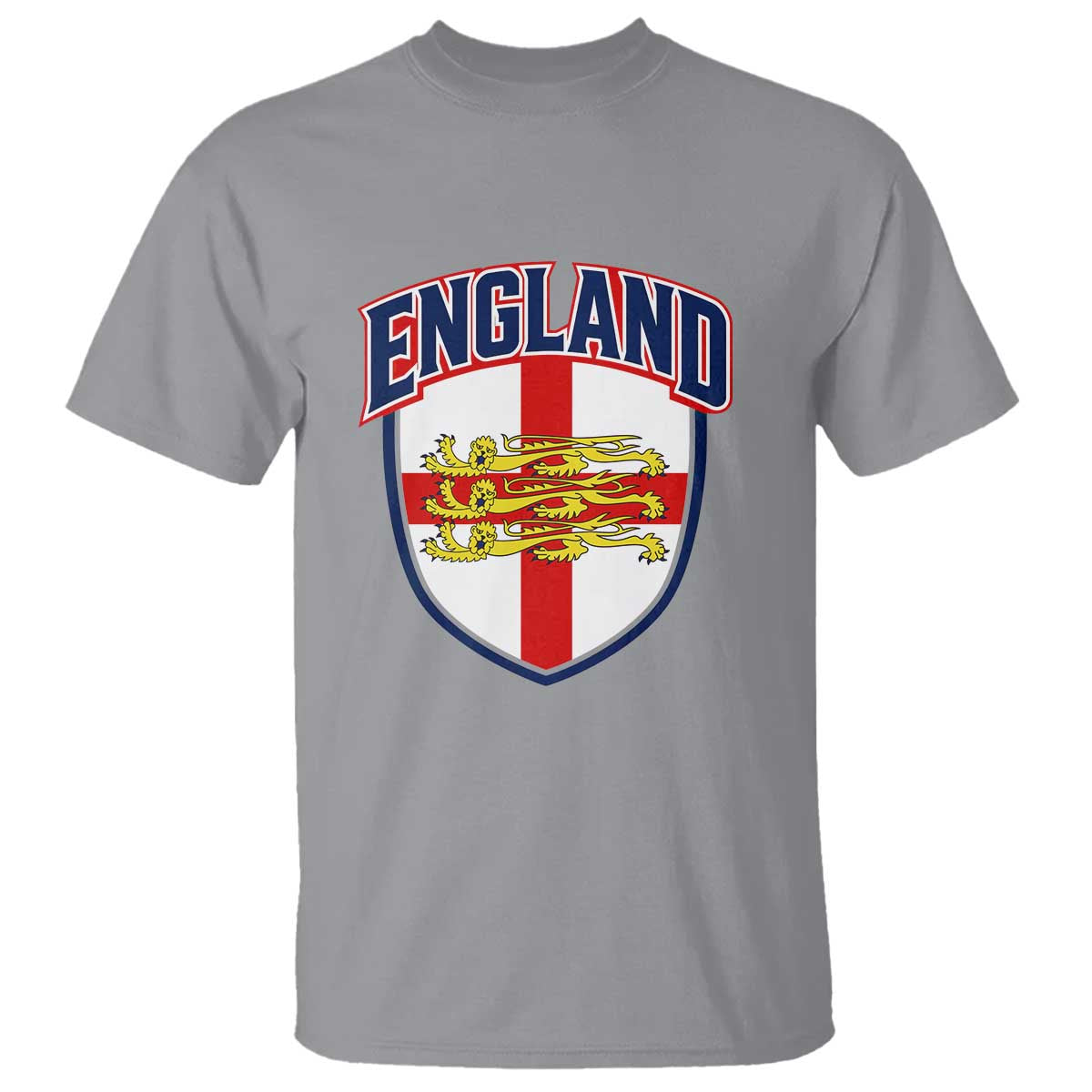 England Flag Lion Crest St George Cross Shield Crest T Shirt Vintage Patriotic English Sport Fan Graphic