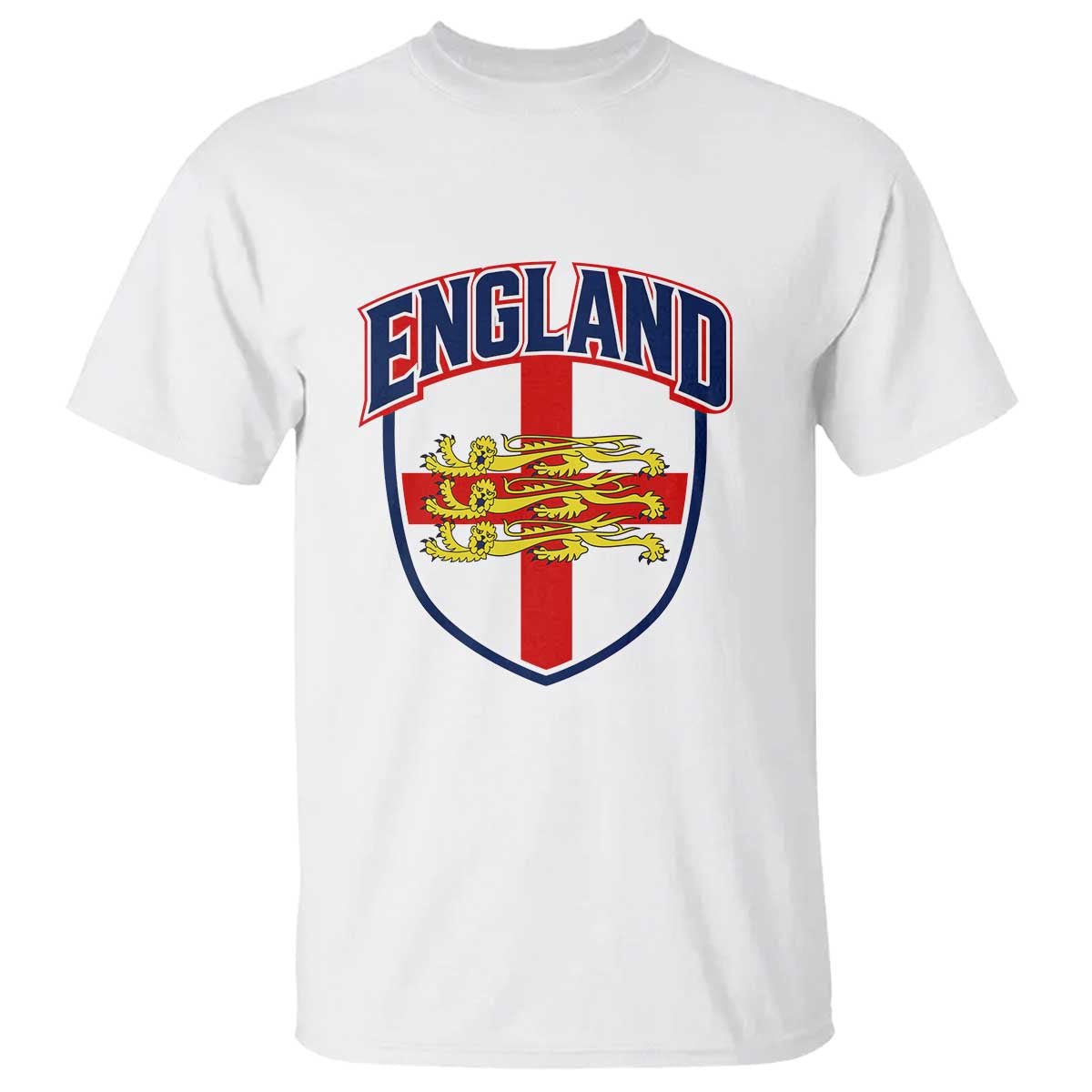 England Flag Lion Crest St George Cross Shield Crest T Shirt Vintage Patriotic English Sport Fan Graphic