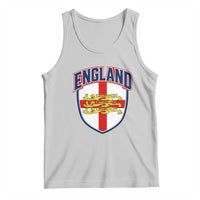 England Flag Lion Crest St George Cross Shield Crest Tank Top Vintage Patriotic English Sport Fan Graphic