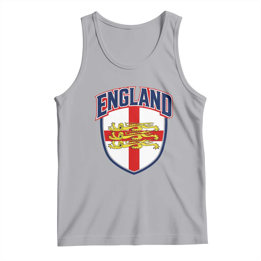 England Flag Lion Crest St George Cross Shield Crest Tank Top Vintage Patriotic English Sport Fan Graphic