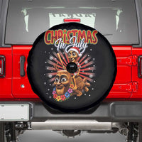 Christmas In July Tung Tung Tung TTT Sahur Cursed Meme Spare Tire Cover Funny Ironic Tropical Summer Hawaiian Holiday Surreal