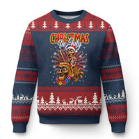 Christmas In July Tung Tung Tung TTT Sahur Cursed Meme Ugly Christmas Sweater Funny Ironic Tropical Summer Hawaiian Holiday Surreal