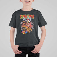 Christmas In July Tung Tung Tung TTT Sahur Cursed Meme T Shirt For Kid Funny Ironic Tropical Summer Hawaiian Holiday Surreal