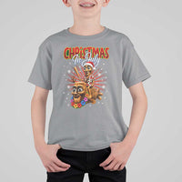 Christmas In July Tung Tung Tung TTT Sahur Cursed Meme T Shirt For Kid Funny Ironic Tropical Summer Hawaiian Holiday Surreal