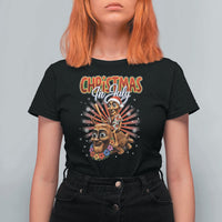 Christmas In July Tung Tung Tung TTT Sahur Cursed Meme T Shirt For Women Funny Ironic Tropical Summer Hawaiian Holiday Surreal