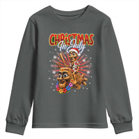 Christmas In July Tung Tung Tung TTT Sahur Cursed Meme Youth Sweatshirt Funny Ironic Tropical Summer Hawaiian Holiday Surreal