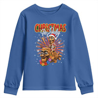 Christmas In July Tung Tung Tung TTT Sahur Cursed Meme Youth Sweatshirt Funny Ironic Tropical Summer Hawaiian Holiday Surreal