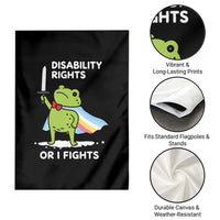 Funny Frog Disability Pride Flag Warrior Garden Flag Disability Rights Or I Fights