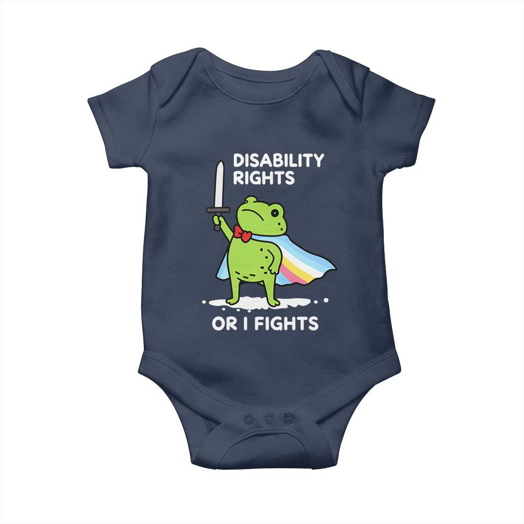 Funny Frog Disability Pride Flag Warrior Baby Onesie Disability Rights Or I Fights