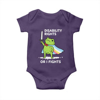 Funny Frog Disability Pride Flag Warrior Baby Onesie Disability Rights Or I Fights