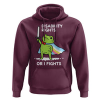 Funny Frog Disability Pride Flag Warrior Hoodie Disability Rights Or I Fights
