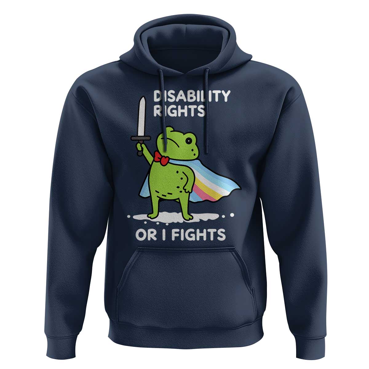 Funny Frog Disability Pride Flag Warrior Hoodie Disability Rights Or I Fights