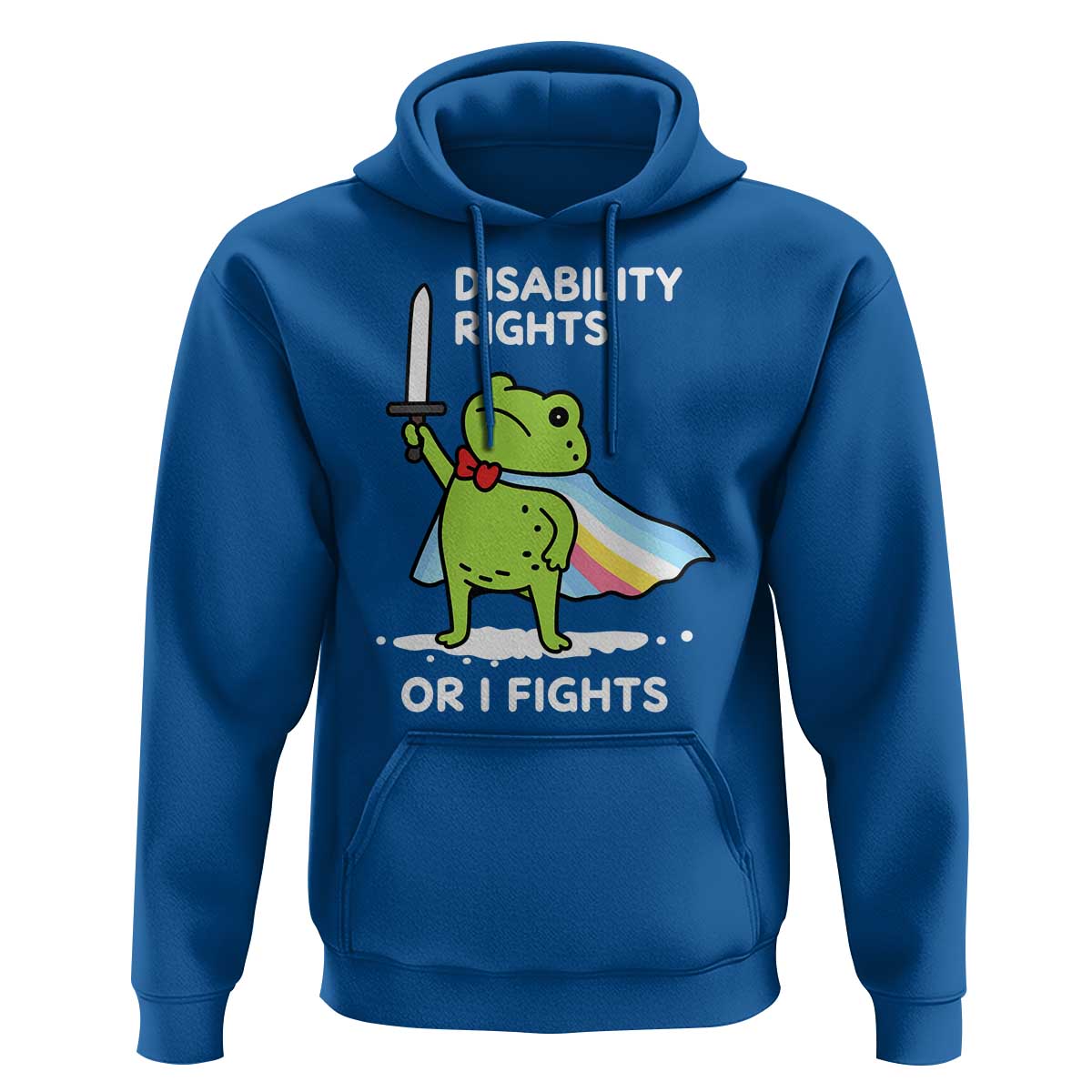 Funny Frog Disability Pride Flag Warrior Hoodie Disability Rights Or I Fights