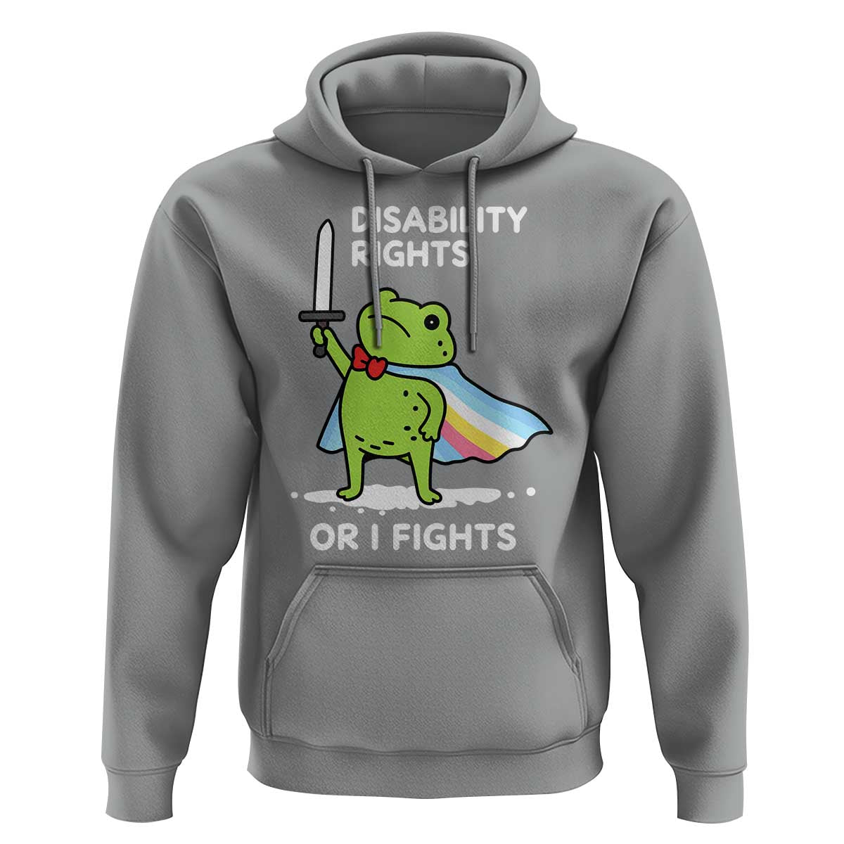 Funny Frog Disability Pride Flag Warrior Hoodie Disability Rights Or I Fights