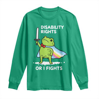 Funny Frog Disability Pride Flag Warrior Long Sleeve Shirt Disability Rights Or I Fights