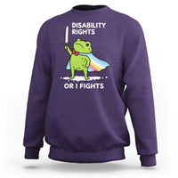 Funny Frog Disability Pride Flag Warrior Sweatshirt Disability Rights Or I Fights