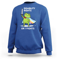 Funny Frog Disability Pride Flag Warrior Sweatshirt Disability Rights Or I Fights