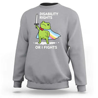 Funny Frog Disability Pride Flag Warrior Sweatshirt Disability Rights Or I Fights
