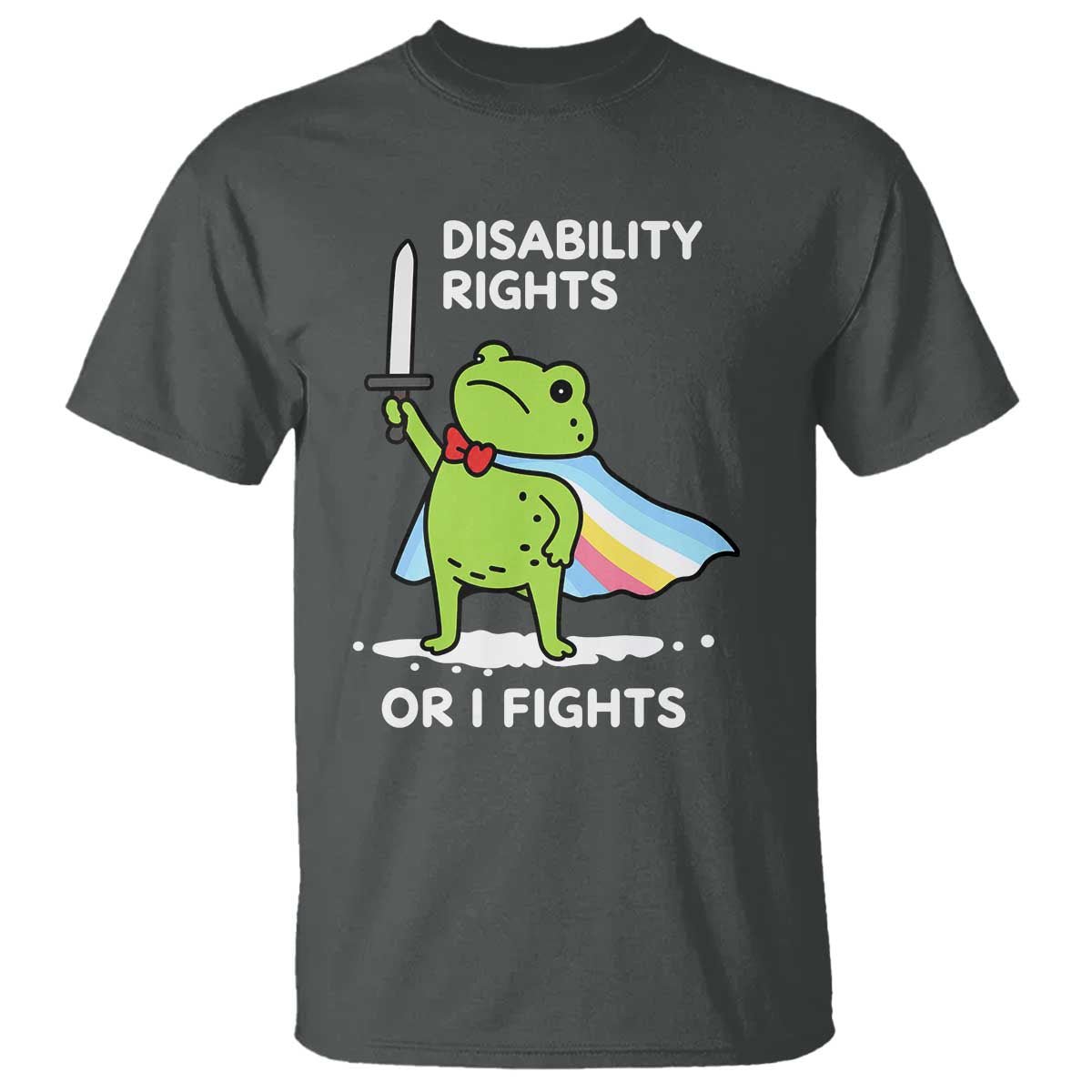Funny Frog Disability Pride Flag Warrior T Shirt Disability Rights Or I Fights