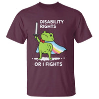 Funny Frog Disability Pride Flag Warrior T Shirt Disability Rights Or I Fights