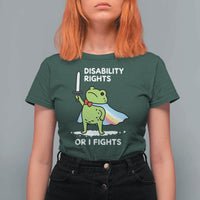 Funny Frog Disability Pride Flag Warrior T Shirt For Women Disability Rights Or I Fights