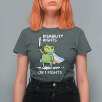 Funny Frog Disability Pride Flag Warrior T Shirt For Women Disability Rights Or I Fights
