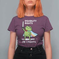 Funny Frog Disability Pride Flag Warrior T Shirt For Women Disability Rights Or I Fights