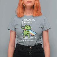 Funny Frog Disability Pride Flag Warrior T Shirt For Women Disability Rights Or I Fights
