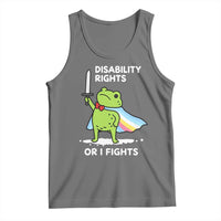 Funny Frog Disability Pride Flag Warrior Tank Top Disability Rights Or I Fights