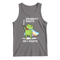 Funny Frog Disability Pride Flag Warrior Tank Top Disability Rights Or I Fights