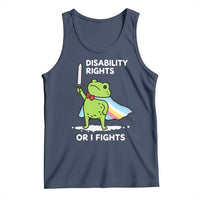 Funny Frog Disability Pride Flag Warrior Tank Top Disability Rights Or I Fights