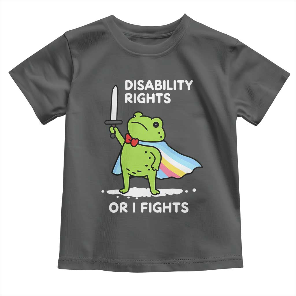 Funny Frog Disability Pride Flag Warrior Toddler T Shirt Disability Rights Or I Fights