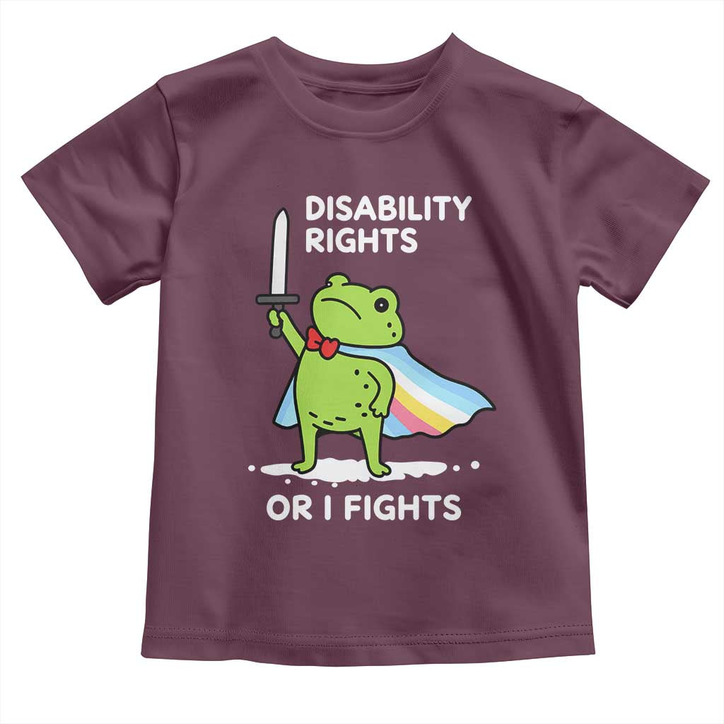 Funny Frog Disability Pride Flag Warrior Toddler T Shirt Disability Rights Or I Fights
