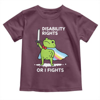 Funny Frog Disability Pride Flag Warrior Toddler T Shirt Disability Rights Or I Fights