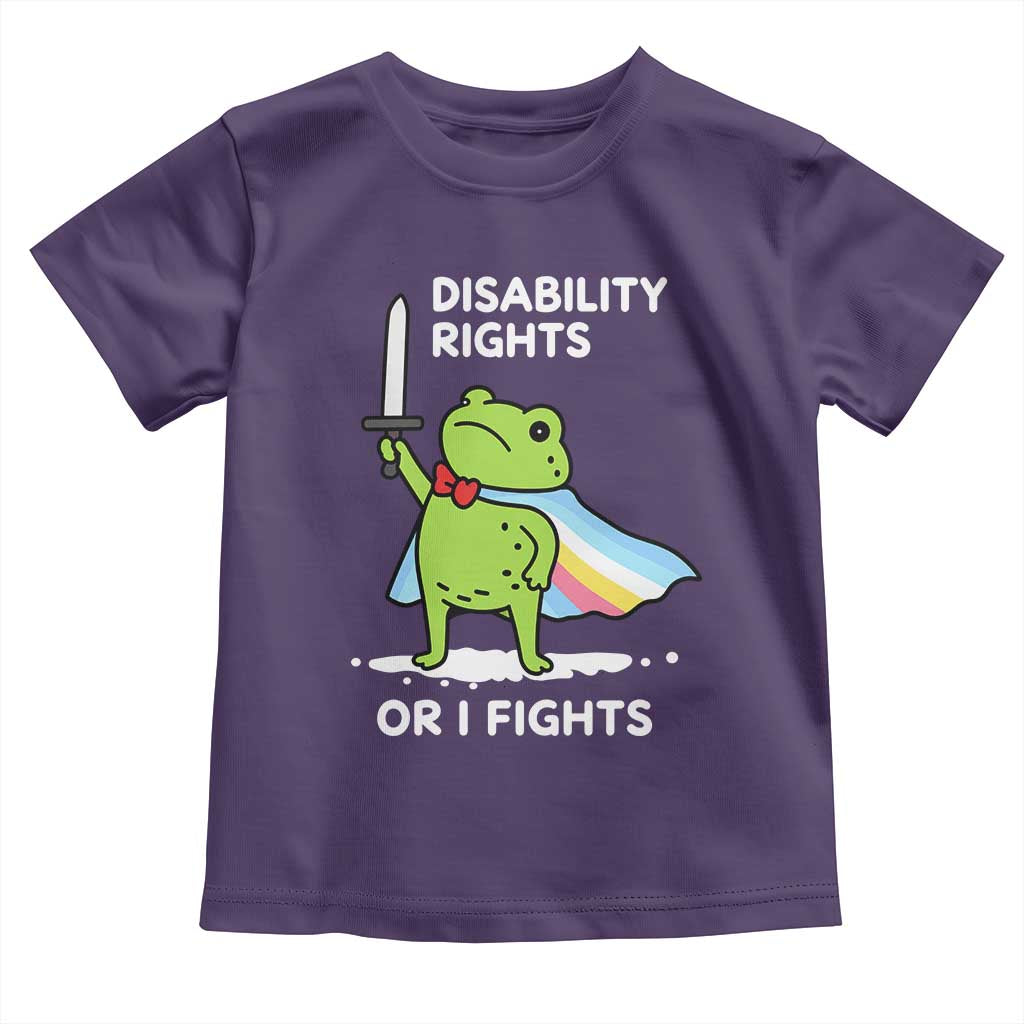 Funny Frog Disability Pride Flag Warrior Toddler T Shirt Disability Rights Or I Fights