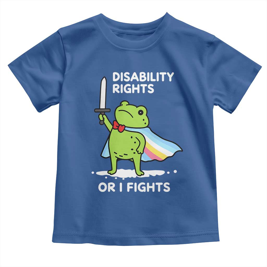 Funny Frog Disability Pride Flag Warrior Toddler T Shirt Disability Rights Or I Fights
