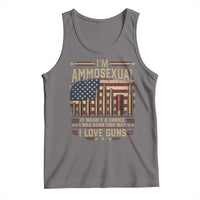 Funny Patriotic Second Amendment Humor American Flag Tank Top Im Ammosexual I Love Guns Owners Veterans