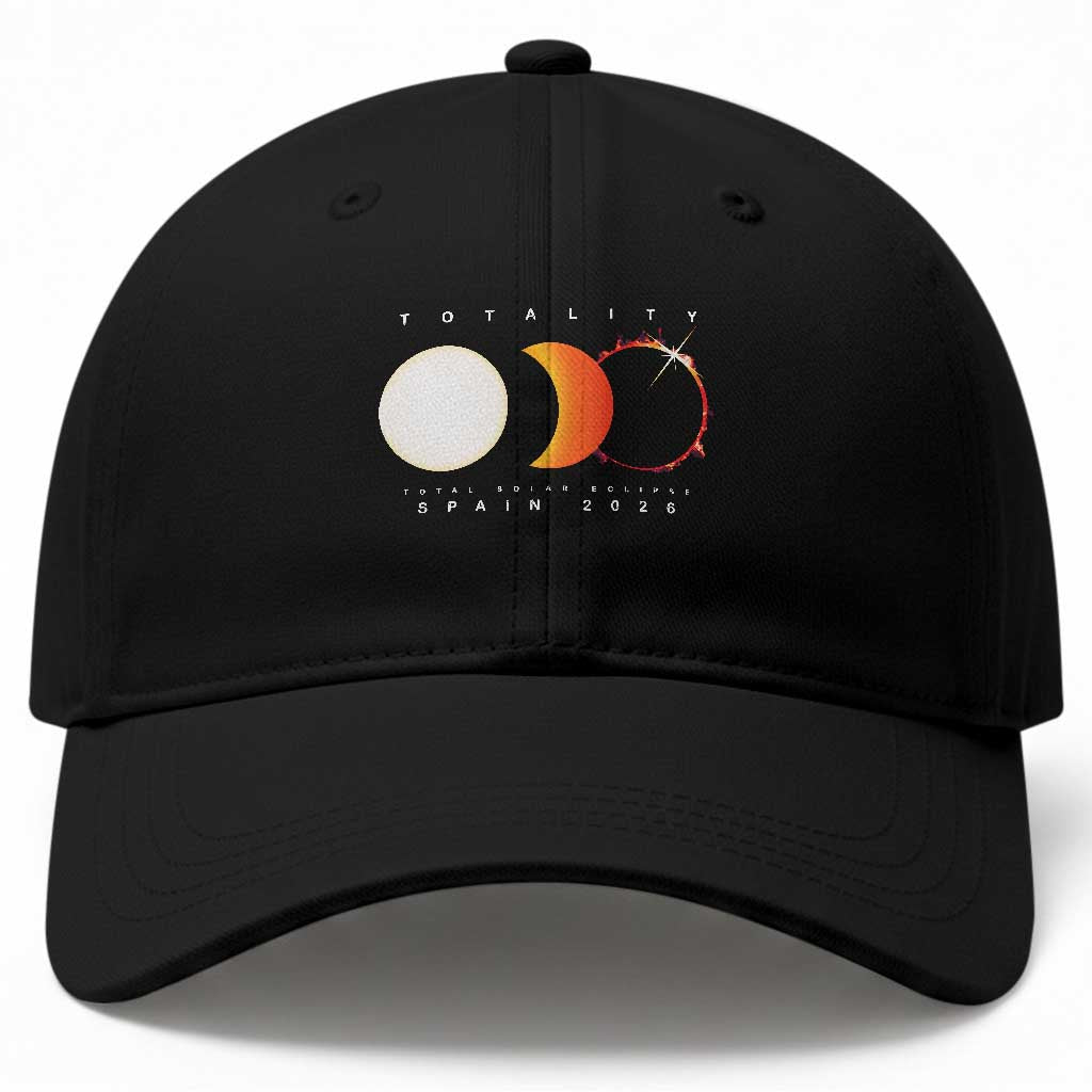 Spain Total Solar Eclipse 2026 Totality Baseball Cap Espana Travel Souvenir Astronomy Geek Gift
