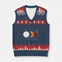 Spain Total Solar Eclipse 2026 Totality V-Neck Knit Sweater Vest Espana Travel Souvenir Astronomy Geek Gift