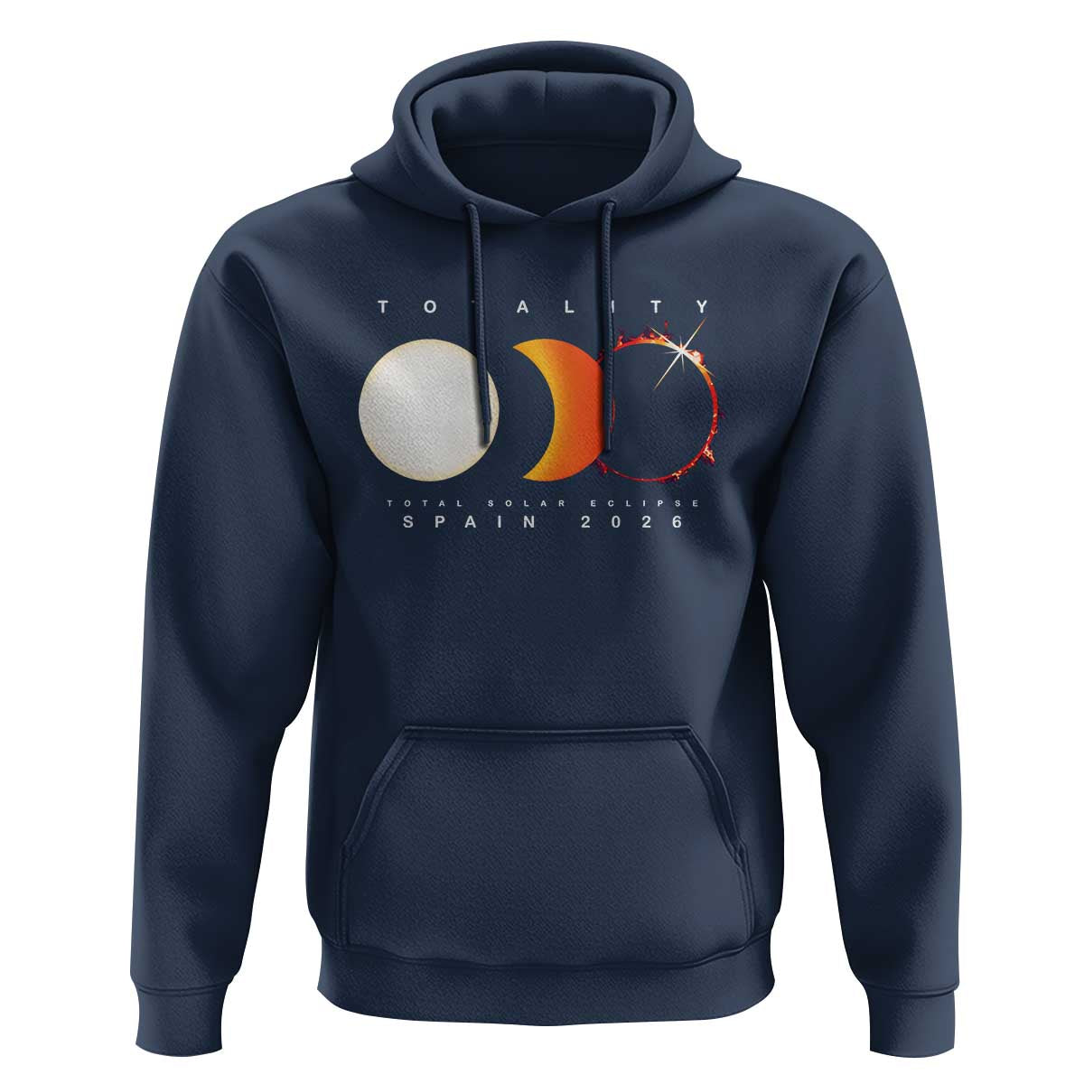 Spain Total Solar Eclipse 2026 Totality Hoodie Espana Travel Souvenir Astronomy Geek Gift