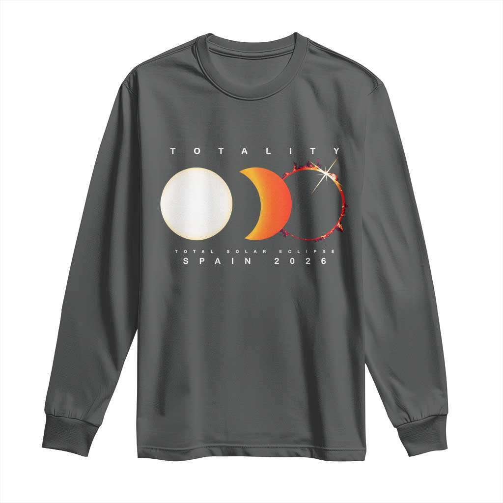 Spain Total Solar Eclipse 2026 Totality Long Sleeve Shirt Espana Travel Souvenir Astronomy Geek Gift