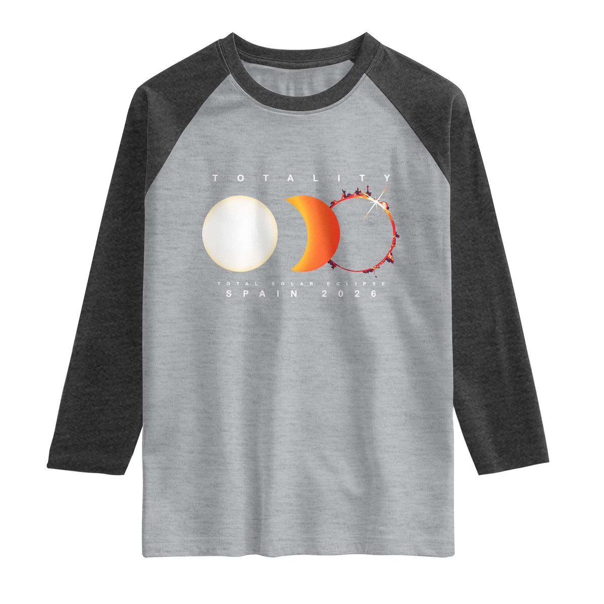 Spain Total Solar Eclipse 2026 Totality Raglan Shirt Espana Travel Souvenir Astronomy Geek Gift
